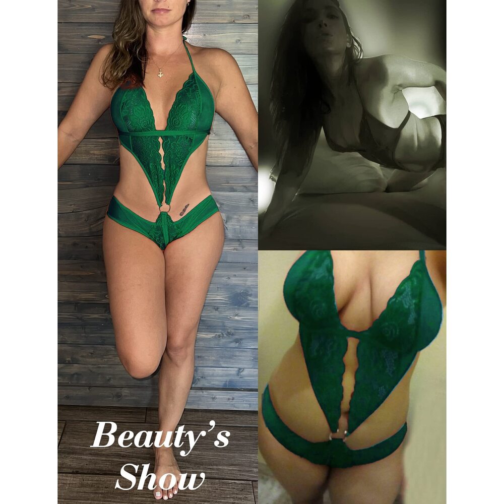 6922 Sexy Lingerie Teddy Bodysuit One Piece Babydoll Lingerie Dark Green - Picture 2 of 6
